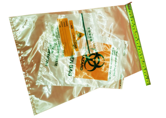 Ziplock Recyclable Reusable Bags Clear LDPE Biohazard Specimen Bags