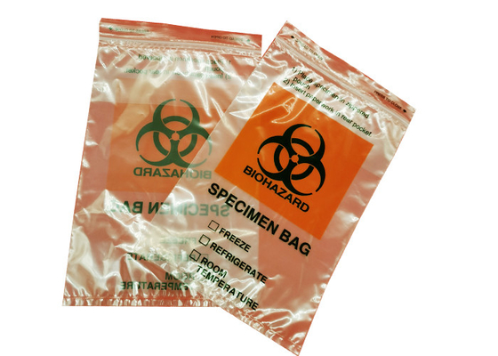 Ziplock Recyclable Reusable Bags Clear LDPE Biohazard Specimen Bags