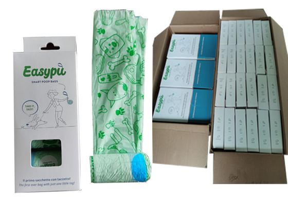 Light Green EN13432 Plastic Free Packaging Bags Biodegradable For Dog