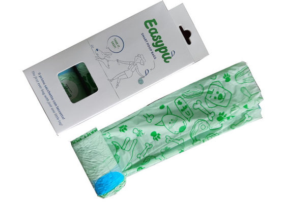 Light Green EN13432 Plastic Free Packaging Bags Biodegradable For Dog