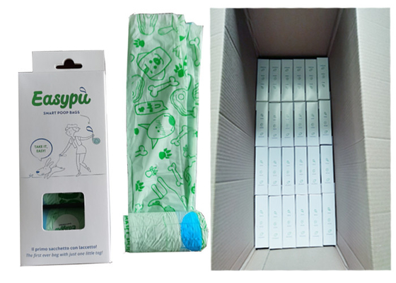 Light Green EN13432 Plastic Free Packaging Bags Biodegradable For Dog
