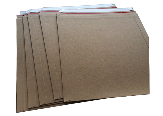 Durable 600gsm Eco Friendly Rigid Mailers Kraft Stay Flat Mailers