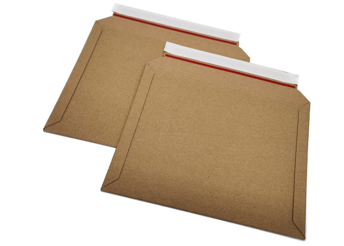 Durable 600gsm Eco Friendly Rigid Mailers Kraft Stay Flat Mailers